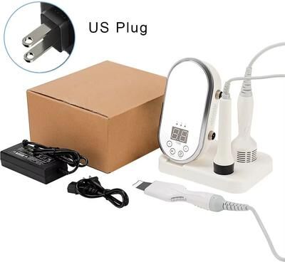 Inspired Finds RF EMS Skin Tightening Device Ultrasonic Facial Massager For Wrinkles, Cleansing & Lifting Care us Plug