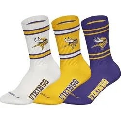 NFL Unisex Socken, 3er Pack - NFL Teams, 3Pack Crew Socks, Football, Logo, Baumwollmischung, Größe 43-46 in Bunt 2