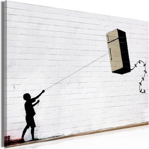Artgeist Wandbild Fliegender Kühlschrank, Leinwand, Querformat, 90x60 cm
