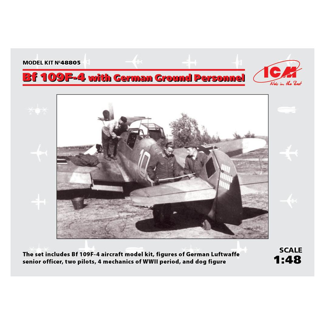 ICM Bf 109F-4 with German Ground Personnel (48805)
