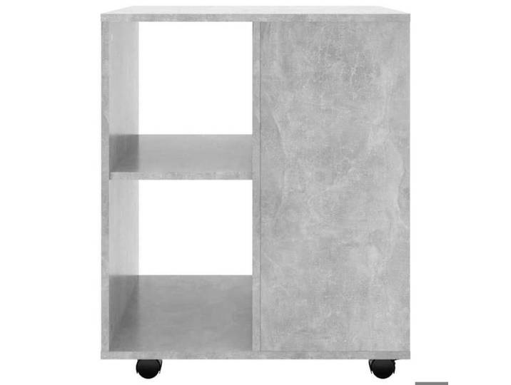 Armoire à roulettes - WIENS - Gris béton - 60x53x72 cm - Bois d'ingénierie - Roulettes verrouillables