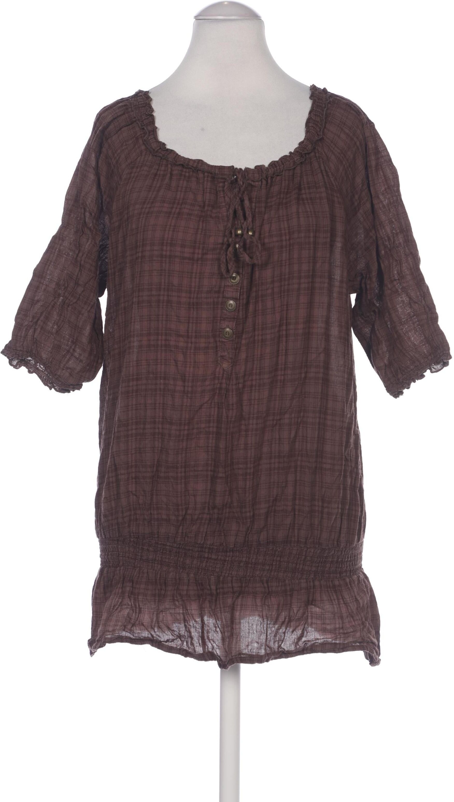 Second Hand Einzelstücke Damen Bluse, Braun, Gr. S, Baumwolle / Viskose - Second Hand
