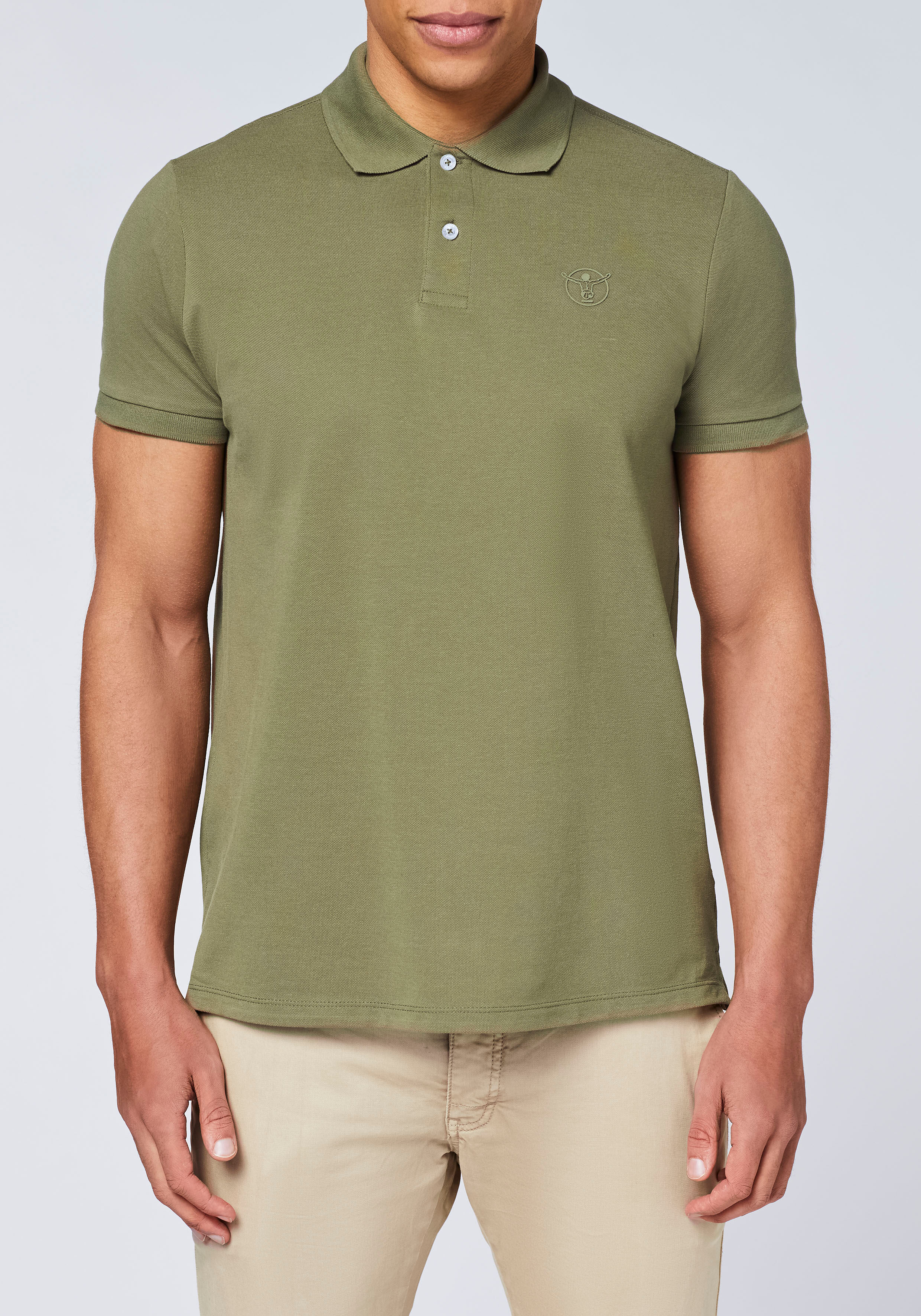 Poloshirt CHIEMSEE, Herren, Gr. L (52/54), dusty olive, 100% Baumwolle, unifarben, regular fit, ohne Ausschnitt, gerader Abschluss, Shirts Poloshirt, - ideal für Sport & Freizeit