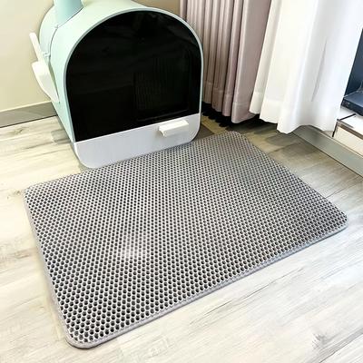 Uplift Essentials Dual Layer Honeycomb Cat Litter Mat gray 18 X 24 In