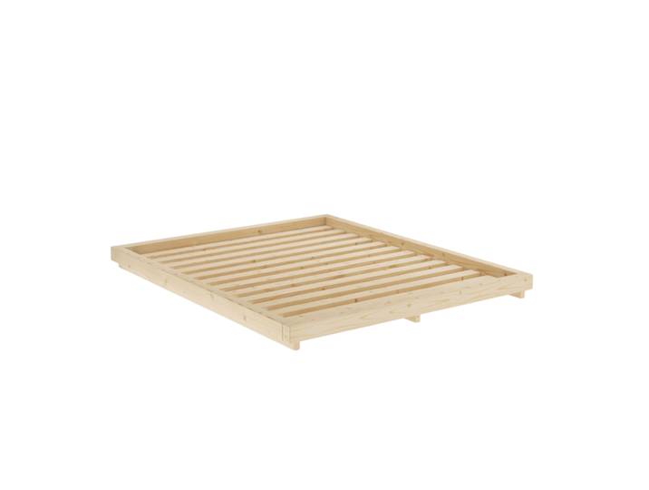 Lit futon DOCK style japonais en bois massif coloris naturel 160x200