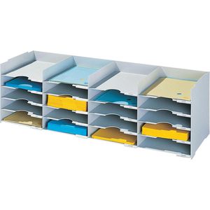 Paperflow Sortierstation 541.02, A4, 20 Fächer, 5 Etagen, Kunststoff, grau
