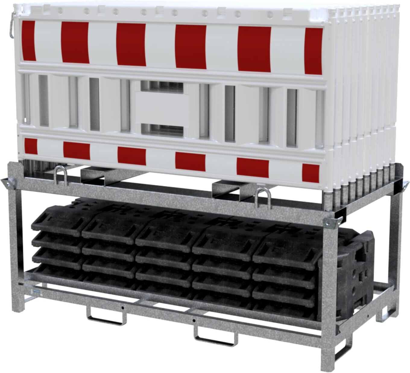 Schake Absperrschrankengitter SET 2, ohne Lampenadapter, Folie rot/weiß, Typ RA2/B (Art.-Nr. 33520K2) (33520K2-SET2)