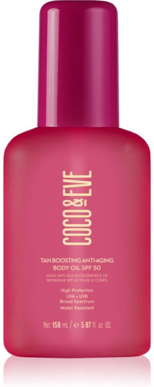 Coco & Eve Sunny Honey Tan Boosting Anti-Aging Body Oil SPF 50 huile protectrice accélérateur de bronzage anti-âge SPF 50 150 ml