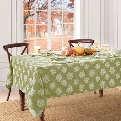 Threadmade Falling Leaves Jacquard Tablecloth