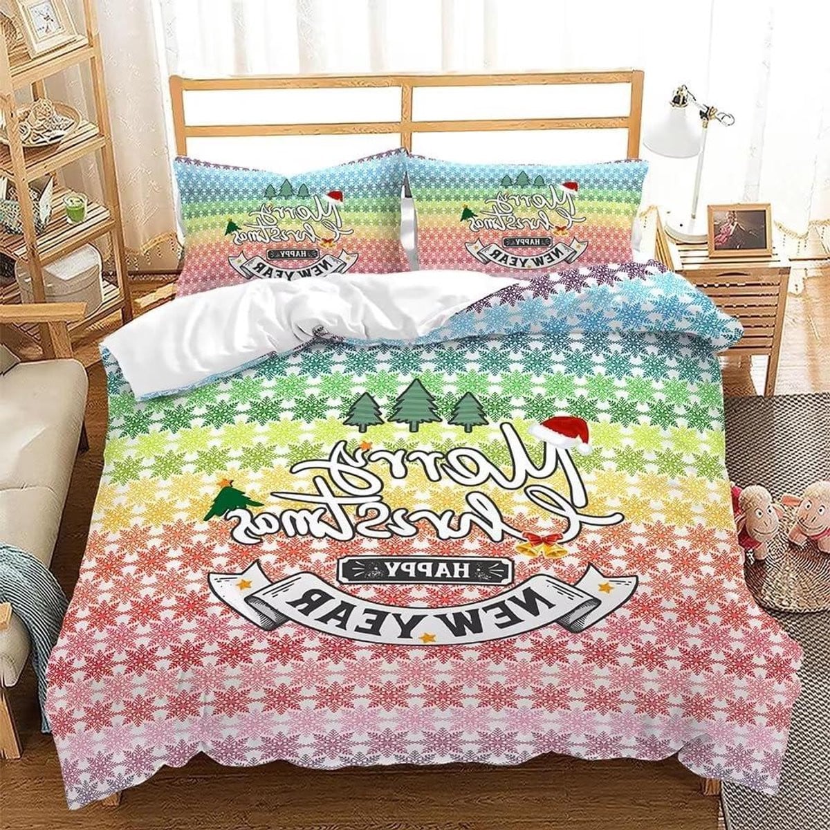 Dekbedovertrek Set Kerst Beddengoed Multicolor 140x200 cm