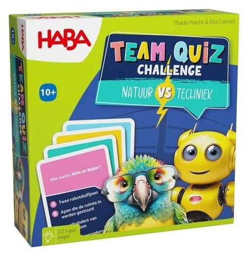 Haba Quizspel Teamquiz Uitdaging Natuur versus Technologie Leerzaam spel