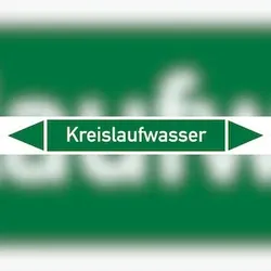 Rohrleitungskennzeichen Kreislaufwasser - 100x15 mm Folie selbstklebend