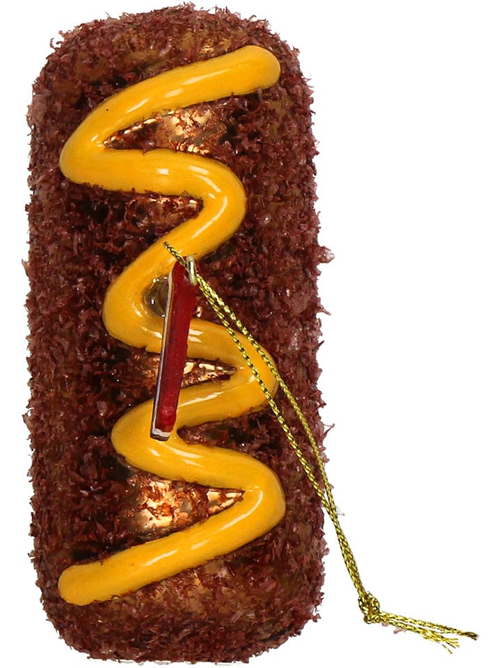 Kersten Christbaumkugel ''Croquette'' in Braun - (H)10 cm - onesize