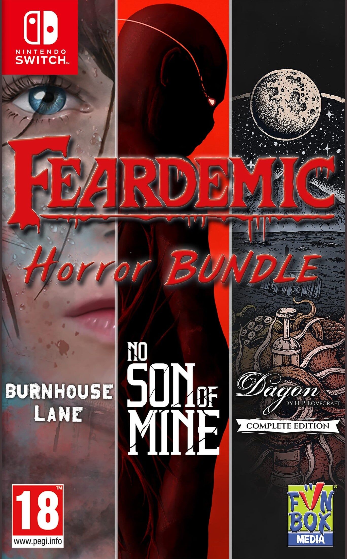 Funbox Media Feardemic Horror Bundle for Nintendo Switch (Game Cartridge) - Three Distinct Horror Experiences, Ages 18+, 1 Player, Physical Collection