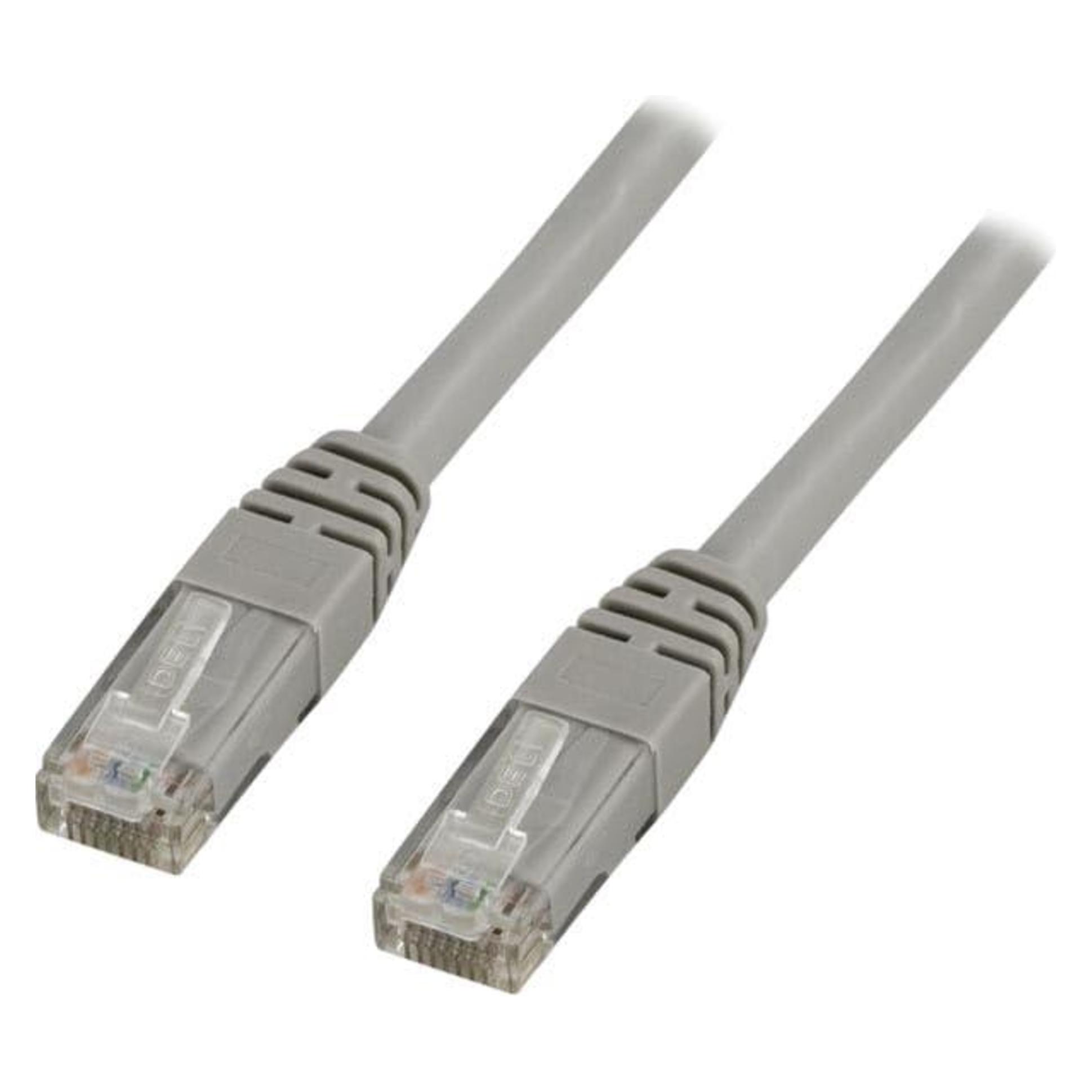 Deltaco U/UTP Cat6 patchkabel, LSZH, 3m, grå (U/UTP, CAT6, 3 m) (TP-63)