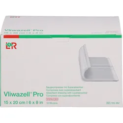 Vliwazell pro Superabsorb. Steril 15x20 cm 10 ST