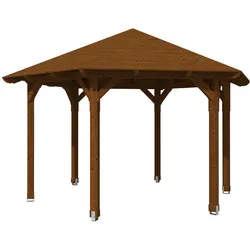 Skan Holz Pavillon Colmar-Größe 3-nussbaum