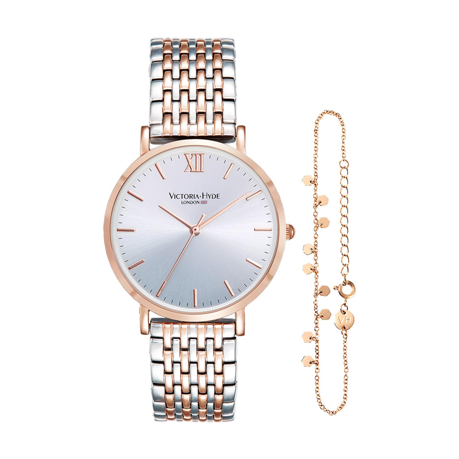 Victoria Hyde Primrose Uhren Klassisch Bicolor Rose Gold Silber