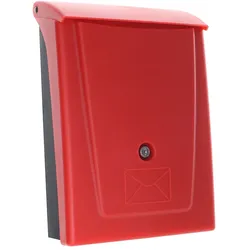 Profirst Mail PM 780 Kunststoff Briefkasten Schwarz Rot