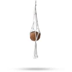 Macrame Pot Holder Classic - Natural Lrg pot