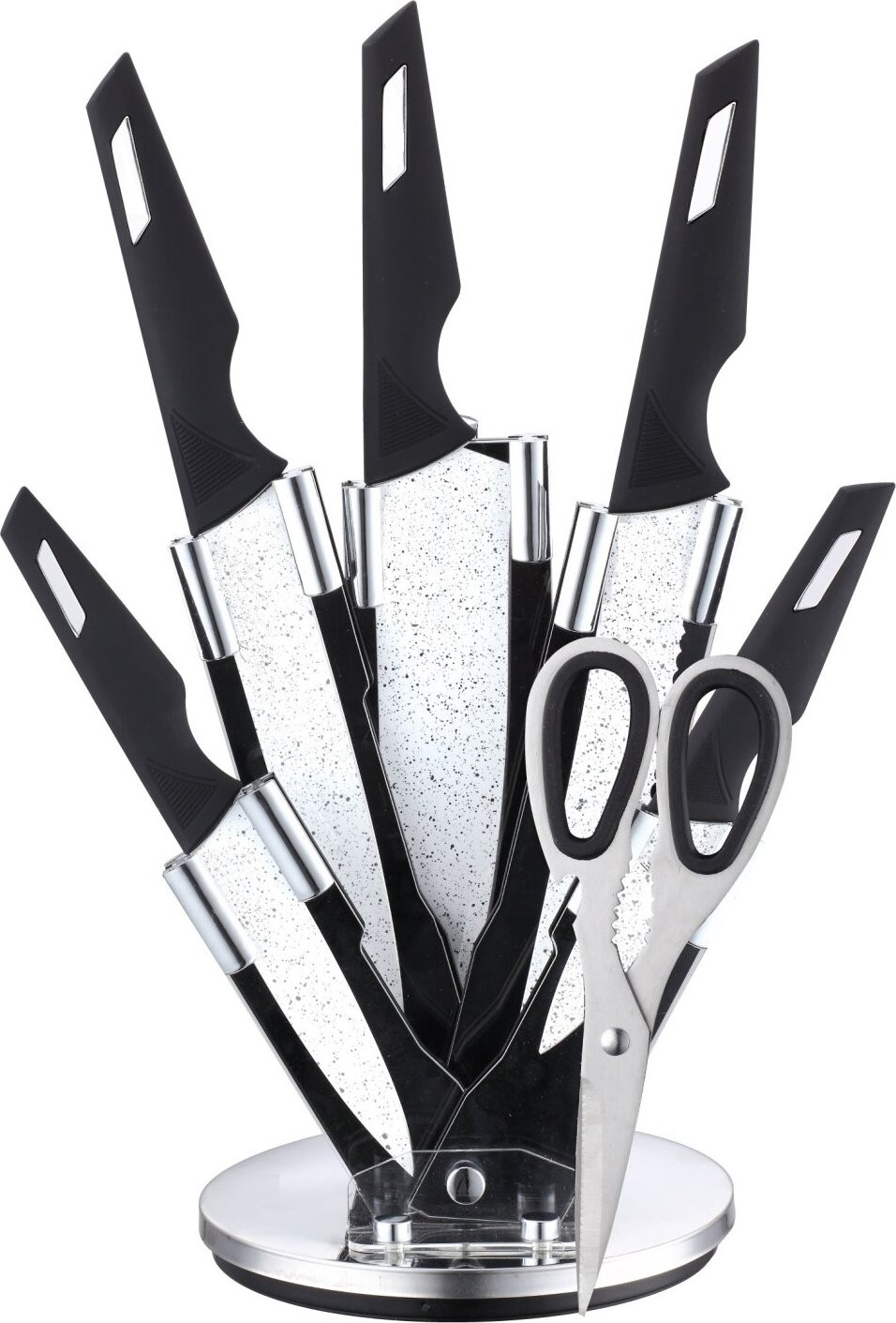 Cheffinger 7-delige professionele messen set met roterende messenhouder en hoogwaardig schilmes in design 2