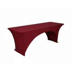 TexDeko Stretch Biertischhussen für Bierzeltgarnitur 220 x 70cm Festzeltgarnitur | verstärkte Beintaschen bügelfrei waschbar (Bordeaux)