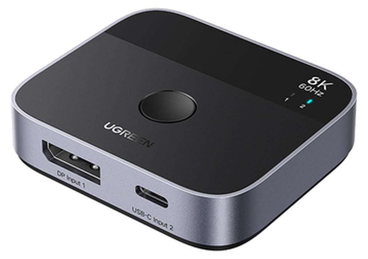 Ugreen DisplayPort USB-C naar USB-C schakelaar