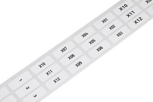 WAGO 210-808 Etikett für Thermotransferbedruckung 25 x 9.5mm Farbe Beschriftungsfeld: Weiß Anzahl Etiketten: 1500