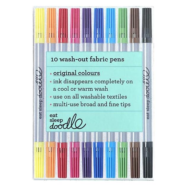 Eat Sleep Doodle Set mit 10 abwaschbaren Filzstiften in verschiedenen Farben (10x) (67060351)