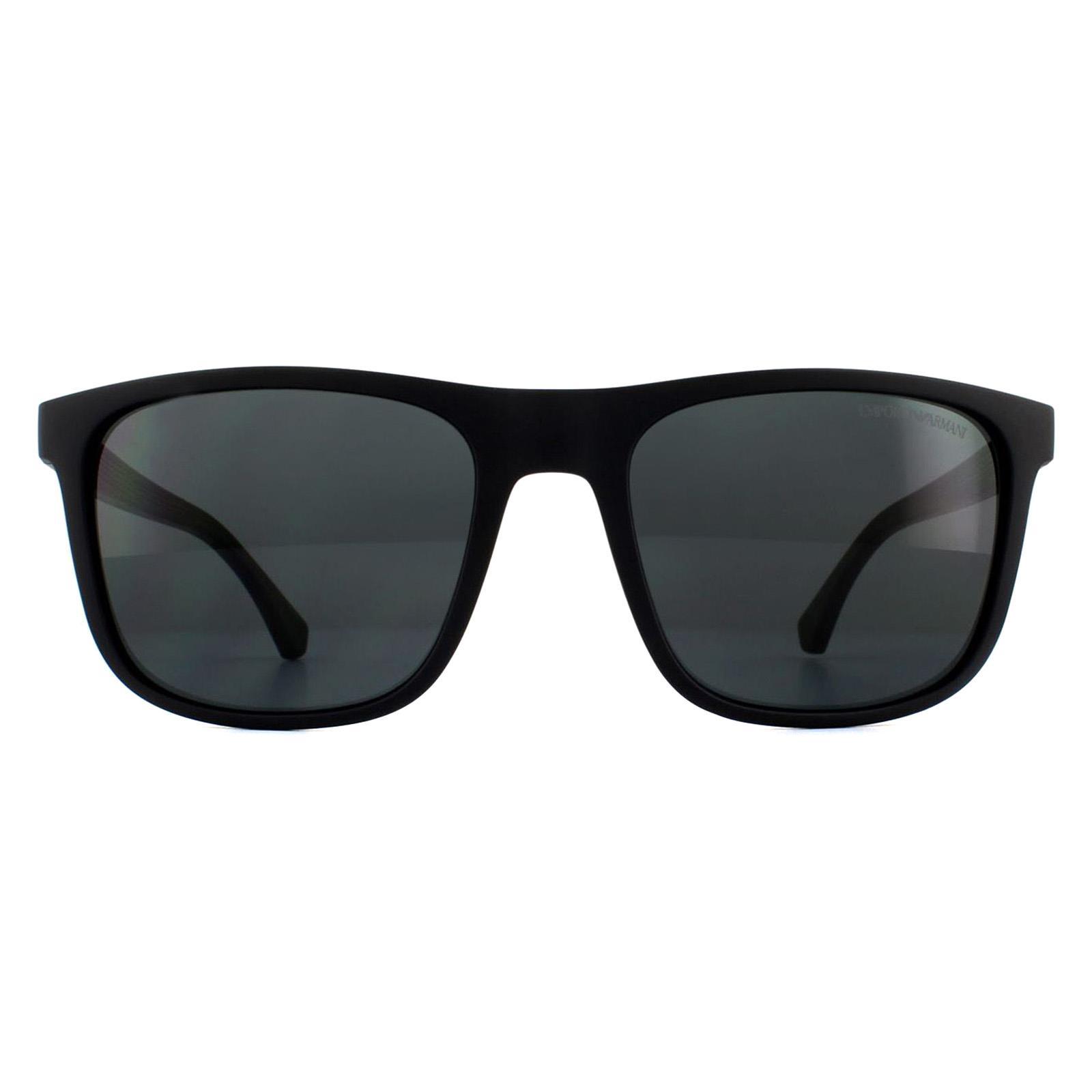 Emporio Armani Sonnenbrille EA4129 504287 Matt Schwarz Grau Gradient