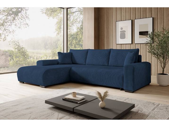 storez24 Ecksofa Ellen, cordstoff mit Schlaffunktion frei Verwendungsstelle geliefert