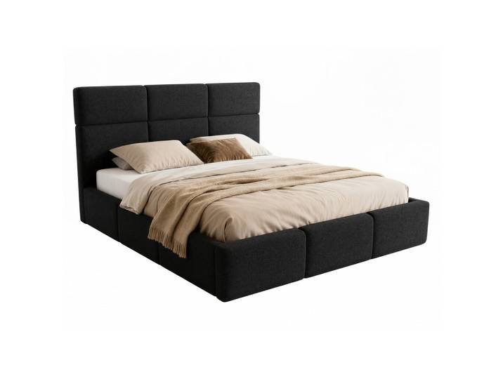 Sofnet Polsterbett Celine, Schwarz, Kunststoff, Kiefer, Rechteckig, 180x200 cm, Schlafzimmer, Betten, Polsterbetten