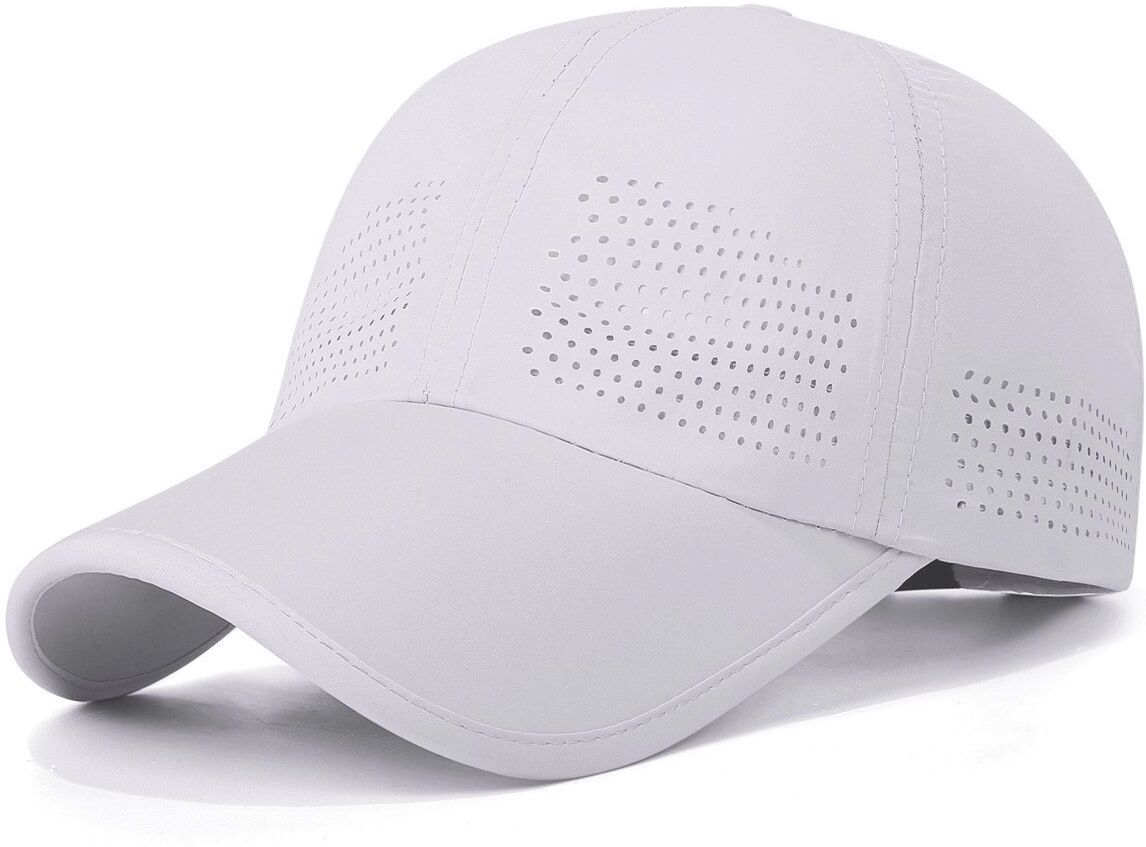 INF Schnelltrocknende atmungsaktive Baseball-Sonnenkappe – Leichtes Polyester mit Belüftung für Outdoor-Sport und Freizeit Weiß