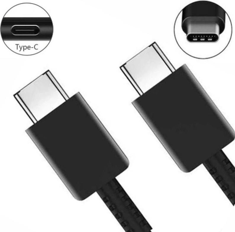 T-ProTek USB-C naar USB-C datakabel en oplaadkabel voor UleFone Armor 12S en Armor 20WT, Zwart