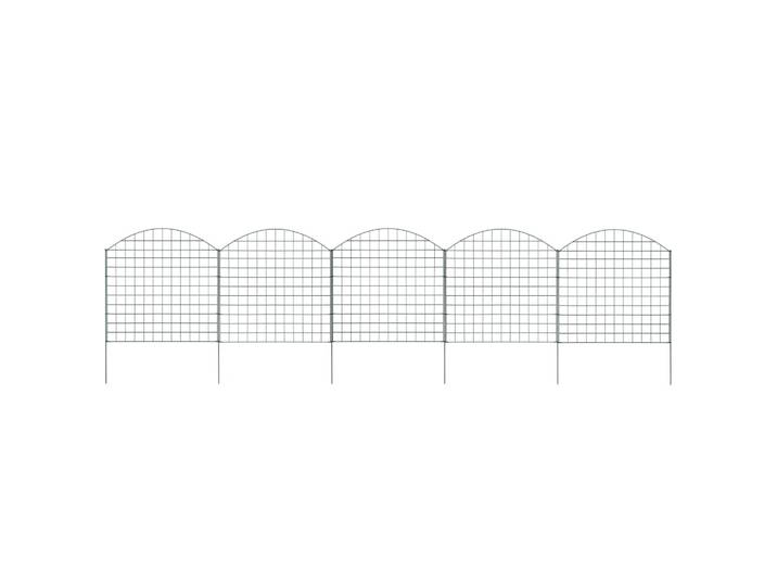vidaXL Gartenzaun Set Konvex 77,5x78,5 cm Grün