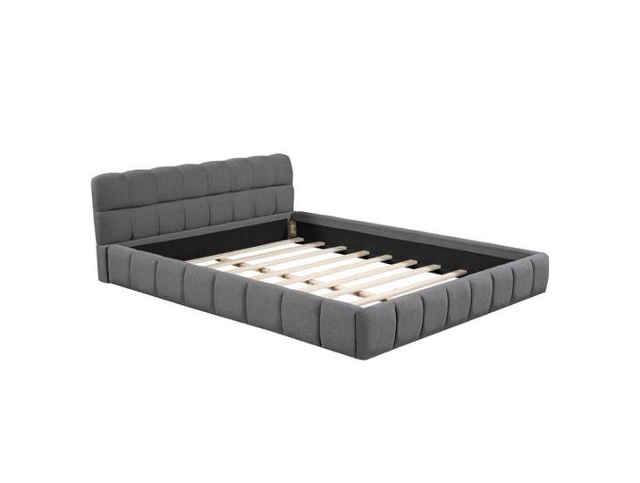 Polsterbett 140x190 cm, Grau, Leinen, Mode, 140x190 cm, Schlafzimmer, Betten, Polsterbetten