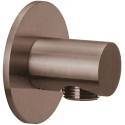 Herzbach spa ix pvd Brauseanschlussbogen rund rosette 70 rund copper, Copper Steel, 21.995100.1.39 21.995100.1.39