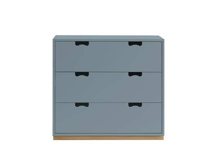 Asplund Commode Snö A3 nordic blue, support en chêne