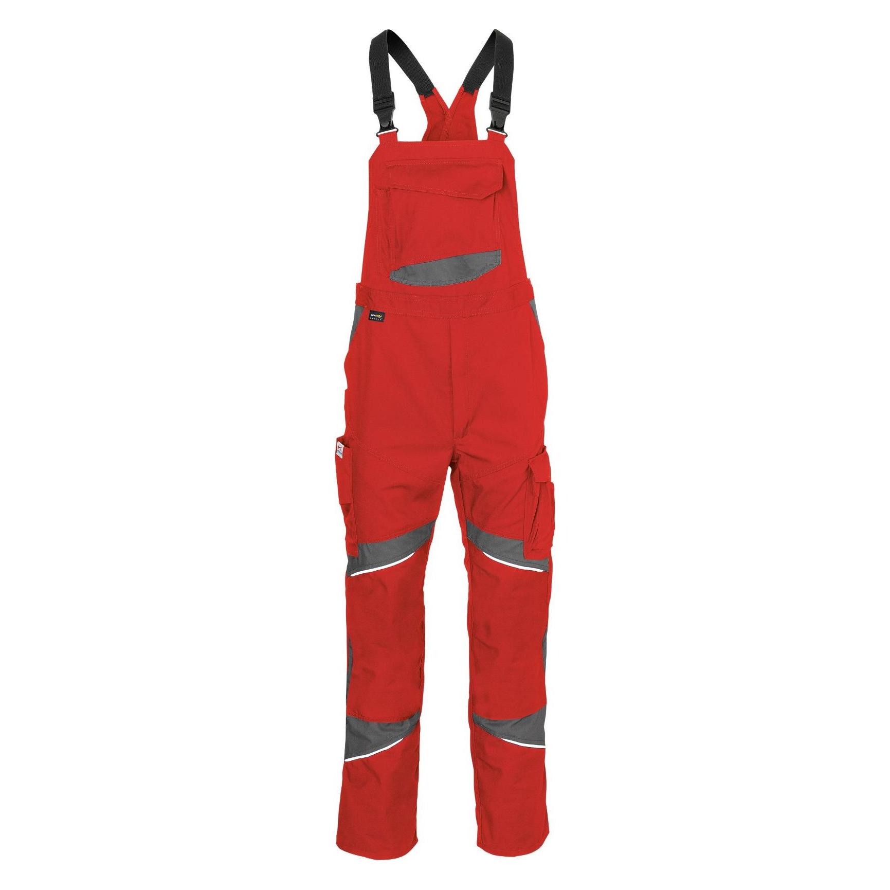 Kübler Latzhose ACTIVIQ cotton+ mittelrot/anthrazit Form 3450 Grösse 118 (110) (210141)