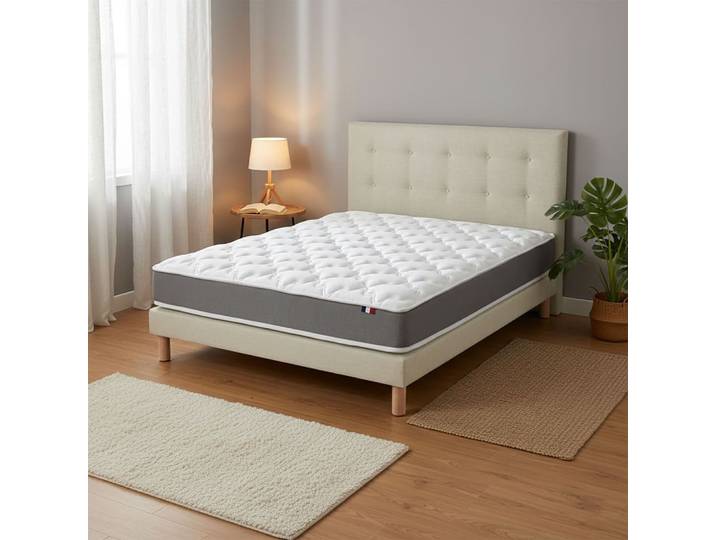 Matelas mousse haute résilience sommier déco vert 90x200
