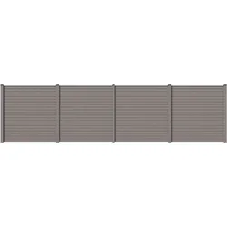 Karibu Zaun 4er SET terragrau
