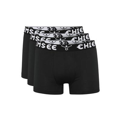 Retro Boxer CHIEMSEE, Herren, Gr. 3XL (64/66), schwarz (schwarz, schwarz), 95% Baumwolle, 5% Elasthan, Unterhosen