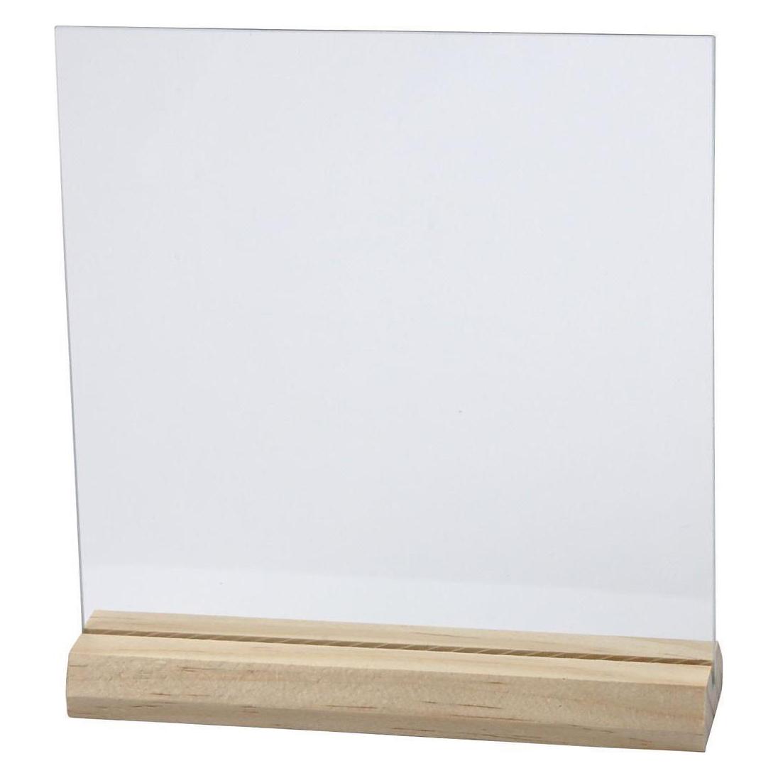 Creativ Company Glasplatte mit Holzständer (55847)