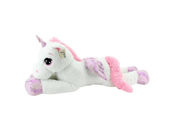 Sweety-Toys Kuscheltier Sweety Toys 8056 Einhorn Plüschtier 130cm Kuscheltier weiß rosa