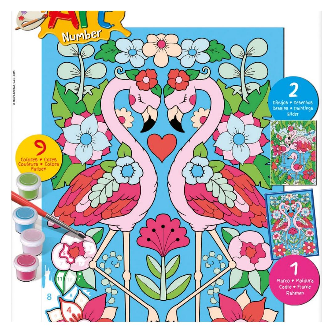 Educa Malovin nach Nummer sortiert: Flamingos (20408)