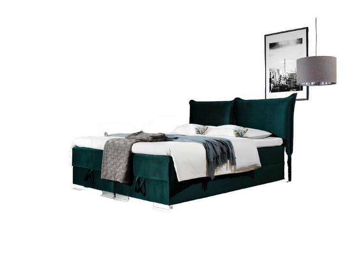 JVmoebel Boxspringbett Designer Boxspringbett aus Kunstleder mit eleganter Polsterung (Bett), Made in Europa
