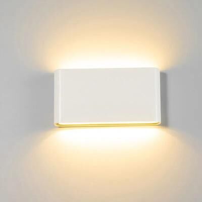 Inspire Curations AeroBeam 12W IP65 Aluminum Up And Down Wall Light Modern Waterproof Outdoor Sconce cold 3000k12w Length 173mm Whi