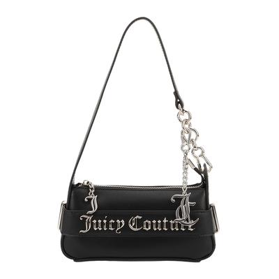 Schultertasche JUICY COUTURE "JASMINE SMALL HOBO Damen", Damen, Gr. B/H/T: 5cm x 10cm x 5cm onesize, schwarz, Polyurethan, Taschen Schultertasche, Schultertasche Damen, Abendtasche, Handtasche, Fashion, Lifestyle