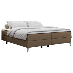 BOXBETT LESS 120/200 Braun Kunstleder - H4
