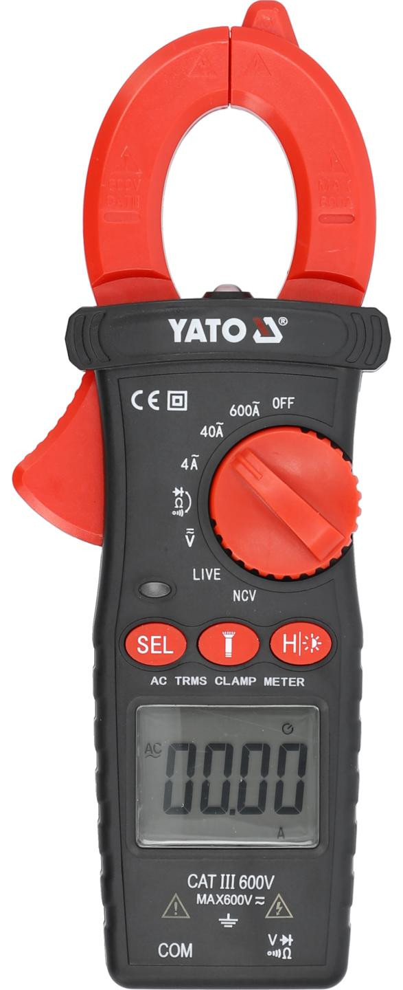 YATO Stroommeetmultimeter TRUE RMS wisselstroom 600 A